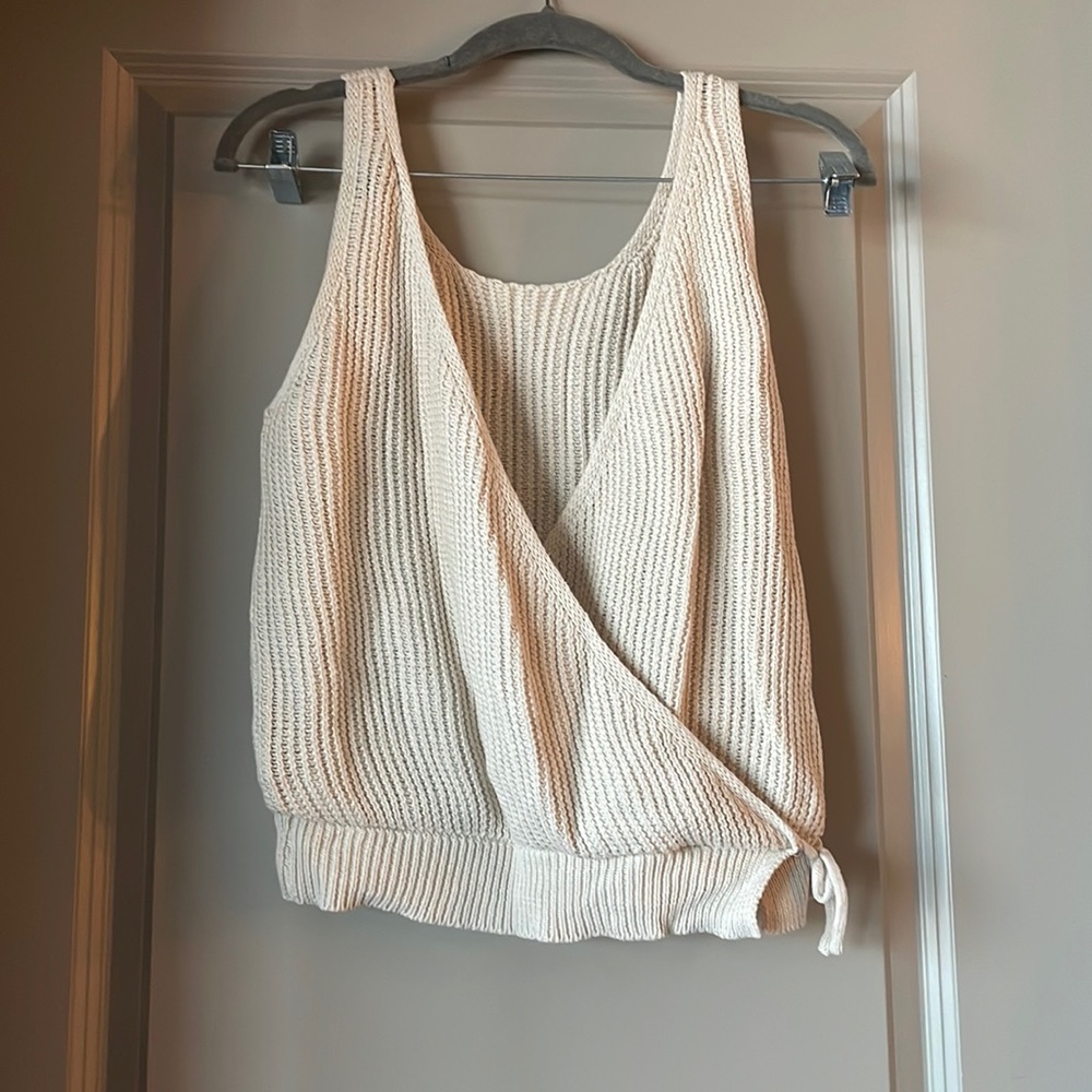 knit criss cross top